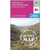 Landranger Active 91 Appleby-in-Westmorland Map With Digital Version, Pink