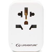 World to USA Adapter and USB, White