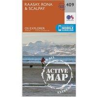 Explorer Active 409 Rasaay, Rona & Scalpay Map With Digital Version, Orange