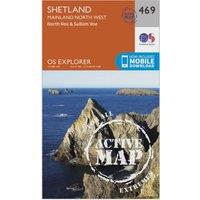 Explorer Active 469 Shetland - Mainland North West Map With Digital Version, Orange