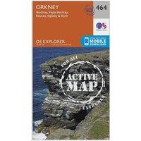 Explorer Active 464 Orkney - Westray, Papa Westray, Rousay, Egilsay & Wyre Map With Digital Version, Orange