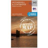 Explorer Active 343 Motherwell & Coatbridge Map With Digital Version, Orange