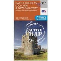 Explorer Active 320 Castle Douglas, Loch Ken & New Galloway Map With Digital Version, Orange