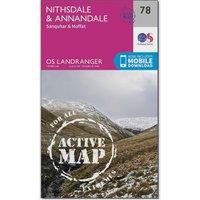 Landranger Active 78 Nithsdale & Annandale, Sanquhar & Moffat Map With Digital Version, Pink