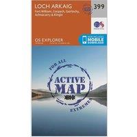 Explorer Active 399 Loch Arkaig Map With Digital Version, Orange