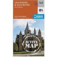 Explorer Active 163 Gravesend & Rochester Map With Digital Version, Orange