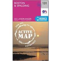 Landranger Active 131 Boston & Spalding Map With Digital Version, Pink