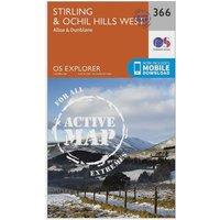 Explorer Active 366 Stirling & Ochil Hills West Map With Digital Version, Orange