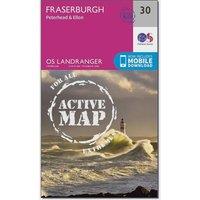 Landranger Active 30 Fraserburgh, Peterhead & Ellon Map With Digital Version, Pink