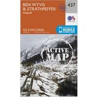 Explorer Active 437 Ben Wyvis & Strathpeffer Map With Digital Version, Orange