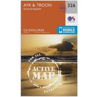 Explorer Active 326 Ayr & Troon Map With Digital Version, Orange