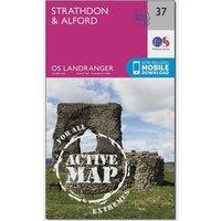 Landranger Active 37 Strathdon & Alford Map With Digital Version, Pink
