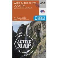 Explorer Active 450 Wick & The Flow Country Map With Digital Version, Orange