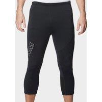 Men's Flash 0.75 Knee Length Running Leggings, Black