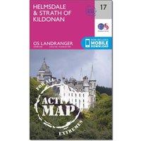Landranger Active 17 Helmsdale & Strath of Kildonan Map With Digital Version, Pink