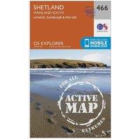 Explorer Active 476 Shetland - Mainland South Map With Digital Version, Orange
