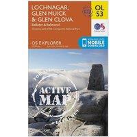 Explorer Active OL 53 Lochnagar, Glen Muick & Glen Clova Map, Orange