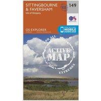Explorer Active 149 Sittingbourne & Faversham Map With Digital Version, Orange