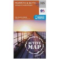 Explorer Active 325 Morpeth & Blyth Map With Digital Version, Orange