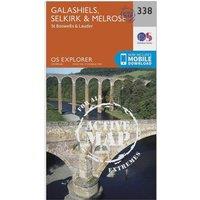 Explorer Active 338 Galashiels, Selkirk & Melrose Map With Digital Version, Orange