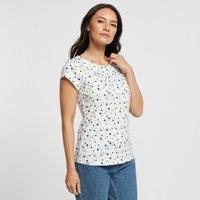 Women's Ditsy Print Short Sleeved Tee, White