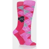Women's Midweight Argyle Lingfield 2 Pack Socks, Pink