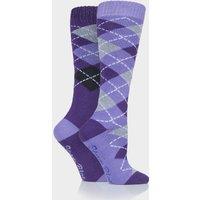Women's Midweight Argyle Lingfield 2 Pack Socks, Purple