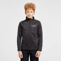 Kids' Half-Zip Grid Fleece, Black