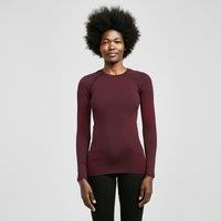 Womens Performance Warm Long Sleeve Crew Neck Baselayer, Red