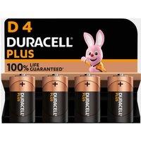 D Plus 100 Batteries (4 pack), Black