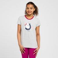 Childs Unicorn Moon Short Sleeved Top, Grey