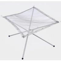 Portable Mesh Fire Pit, Silver