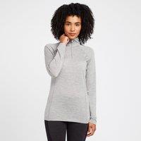Women's All Season Merino Long Sleeve 1/4 Zip Baselayer, Grey