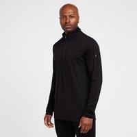 Men's Classic All-Season Merino Half-Zip Baselayer Top, Black
