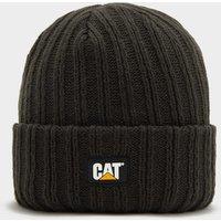 Logo Ribbed Beanie, Black