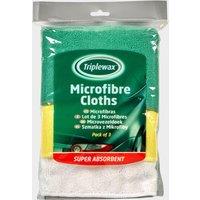Microfibre Cloth Triple Pack, Multi Coloured