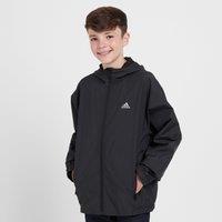 Kids' Utility 3 Stripes Hooded Jacket, Black