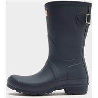 Women's Short Back Adjustable Wellington Boots, Navy