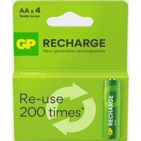 Rechargeable AA Battery 4 Pack, Green