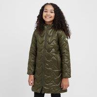 Kids' Cambrie Long Line Quilted Jacket, Green
