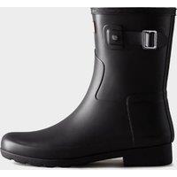 Women's Refined Slim Fit Short Black Wellington Boots, Black