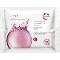 Cherish 4-in-1 Cleansing Wipes 25 Pack, White