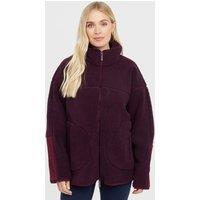 Women's Plush Textured Zip Up Fleece, Purple