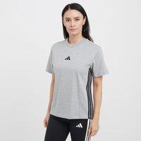 Women's Essentials 3-Stripes Cotton T-Shirt, Grey