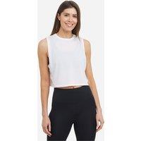 Women's Breathe Easy Crop Muscle Vest, White