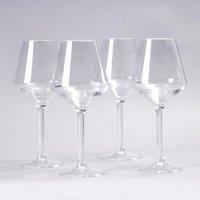4 Pack Wine Glass Set, Clear