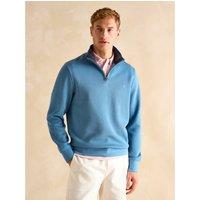 Men's Alistair Quarter Zip Cotton Sweatshirt, Blue