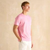 Men's Denton Grey Plain Jersey Crew Neck T-Shirt, Pink
