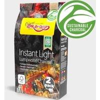 Instant Light Lumpwood Charcoal Twin Pack 2kg, Black