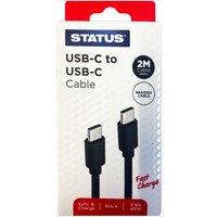 USB-C to USB-C Braided Cable 2m, Black